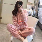 Letter leopard pink velvet / M