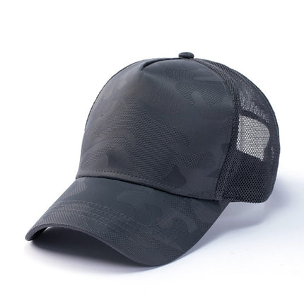 Outdoor Camouflage Deepened Large-Size Baseball Cap for Men and Women, Summer Mesh Breathable Thin Sunshade Sports Casual Cap
