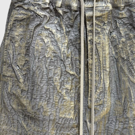 Subhuman Men's | Metallic Luster Crack Heavy Craftsmanship Heavy Crotch Design Thick Coated Five-Point Shorts