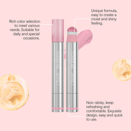 Liquid Blush Stick with Sponge Tip Waterproof Long-Lasting Brightening Moisturizing Lips Cheeks Natural Korean Cosmetic Makeup