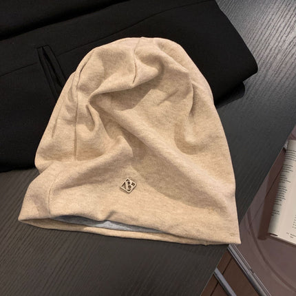 Postpartum Confinement Hat Autumn and Winter Face-Slimming Hat Windproof Cold-Proof Maternity Turban Warm Slouchy Beanie Pullover Hat for Women