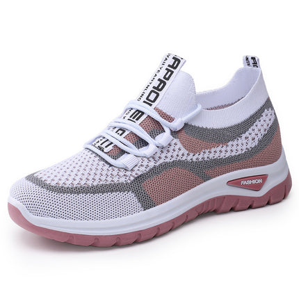 Shoes for Women, Versatile New Sports Shoes, Breathable Mesh Casual Shoes, Cross-Border Soft-Soled Comfortable Lace-Up Running Shoes