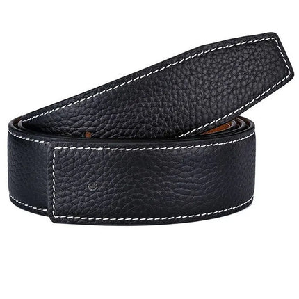 Guangzhou belt manufacturers spot wholesale headless layer cowhide smooth buckle leather pure cowhide pants belt does not take the lead