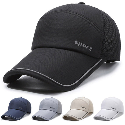 Summer new outdoor extended eaves quick-drying baseball cap men's and women's sunshade sunscreen cap breathable net cap casual cap