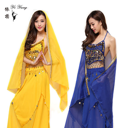 New Indian Dance Costume National Wind Xinjiang dance belly dance performance costume adult hanging coin skirt suit