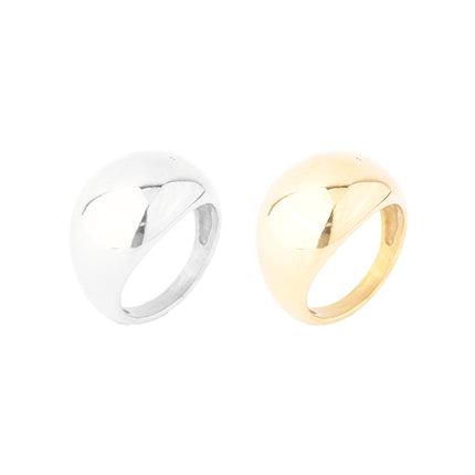 Simple smooth oval ring ins niche titanium steel index finger can't quit colored female ring small wholesale
