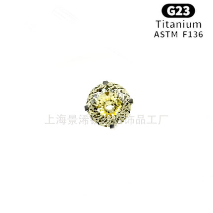 F136 Titanium Alloy Cross-border Bird's Nest Cut Earrings Earrings Earrings Ear Bone Ear Nail Accessories