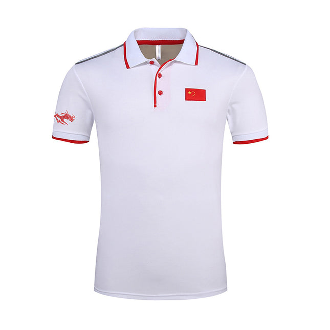 Chinese Team Sports T-shirt Men's and Women's Sports Training Suit Wushu Taekwondo Coach Suit Marathon Running Suit Print