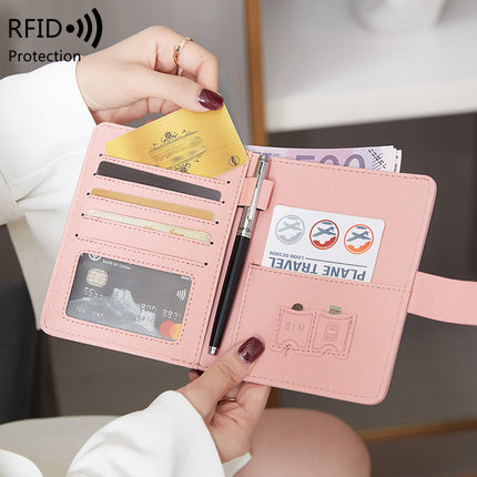 Cross-Border 2026 New Rfid Passport Wallet Multi-Functional Credit Card Document Holder Ultra-Thin Portable Travel Passport Holder
