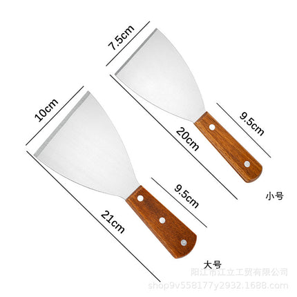 Triangle Stainless Steel Teppanyaki Grilling Shovel Multi-use Steak Hand-held Pancake Shovel Restaurant Teppanyaki Cuisine Gadget