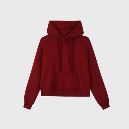 Autumn and Winter High-End Simple Casual Soft-Feel Hooded Long-Sleeved Lightweight Comfortable Lazy Sweatshirt for Women Mbh089