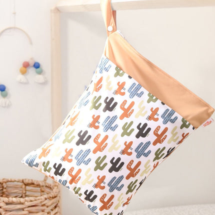 Ins Baby Room Decoration Rainbow Storage Dustproof Hanging Bag Baby Diaper Bag Wetbag Dry and Wet Separation 30*40