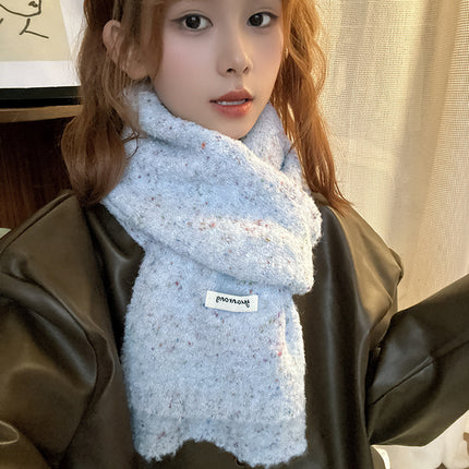 Winter Magic ~ Wool Circle Yarn Colorful Dot Scarf Small Fresh All-match Sweet Autumn and Winter Warm Scarf