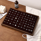 Walnut inner burgundy horizontal bar ring plate