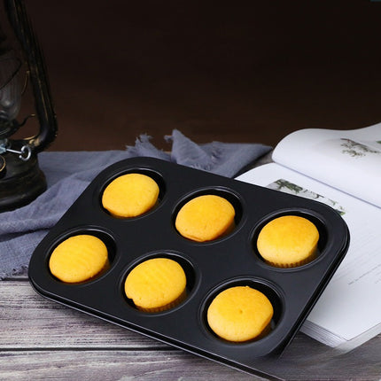 Baking Mold Mufen Small Cake Grinder Baking Six Donuts Non-Stick Household 6/12 Mold Baking Tray Tool