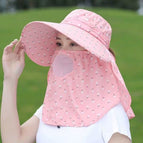 Tea picking hat-light pink