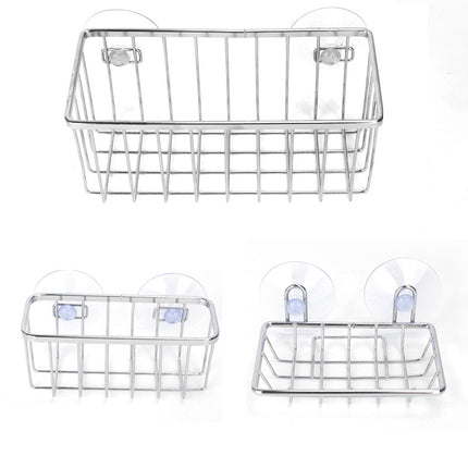 Kitchen Bathroom Suction Cup Storage Rack Creative Metal Storage Rack Cleaning Sponge Storage Rack Tissue Rack Iron