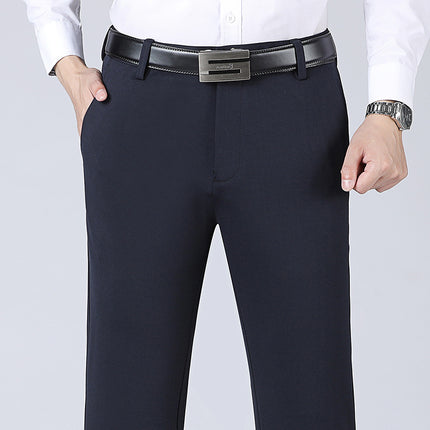 Wholesale Summer Thin Stretch Dad Middle-aged Men's Pants Loose High Waist Middle-aged Men's Casual Pants