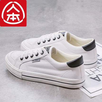 RB7567 Canvas Shoes Men's 2025 Spring and Autumn Korean Style Casual Cloth Shoes Student Breathable Classic Low-top Board Shoes for Lovers
