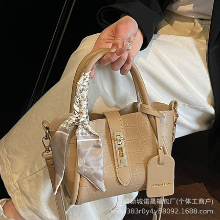 Trendy Cross-Border Foreign Trade Bags 2025 New Fashion Crossbody Versatile Women's Textured Handbag Bucket Bag