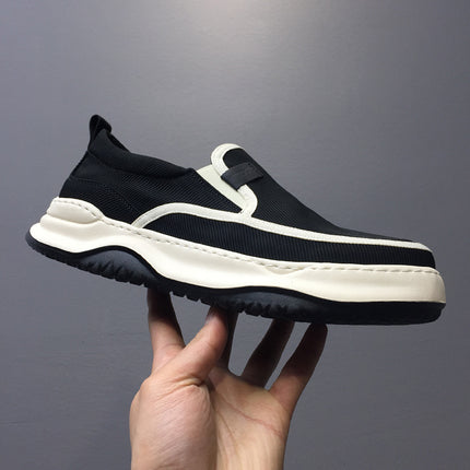 Lazy Shoes for Men, Thick-Soled Spring and Summer New Men's Shoes, Japanese Retro Casual Shoes, Light Soft-Soled Loafers, Breathable Cloth Shoes for Men