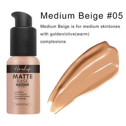 30ml SEPORA 6 Colors Matte Liquid Foundation Oil Control Waterproof Full Coverage Facial Natural Concealer Base Makeup Cosmetics