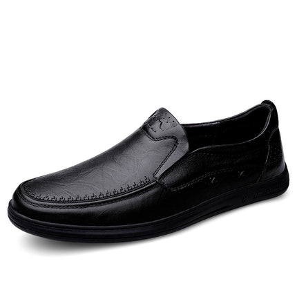 2026 Spring/Summer Men's Genuine Leather Shoes, All-Season Style, Top Layer Cowhide, Soft Leather, Soft Sole, Wear-Resistant Business Loafers