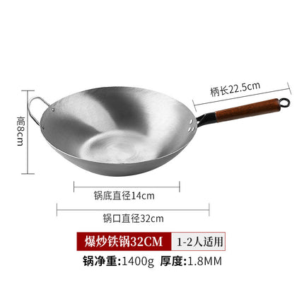 Factory Wholesale Pan Fried Steak and Egg Non-stick Pan Household Pancake Iron Pan Uncoated Non-pick Stove Pan