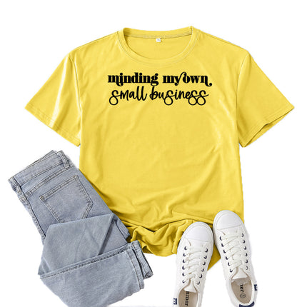 Amazon Supply Mimding My Own Small Business Printed Short-Sleeved Women's Casual Summer