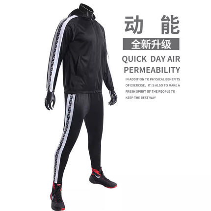 Customized Jacket Class Uniform Hooded Long-Sleeve Trench Coat Sports Sweatshirt Zipper Autumn and Winter Printed Logo Workwear Set