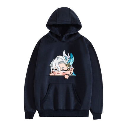New Anime two-dimensional printed hoodie loose casual men's and women's trendy autumn and winter cross-border sweater Hoodies