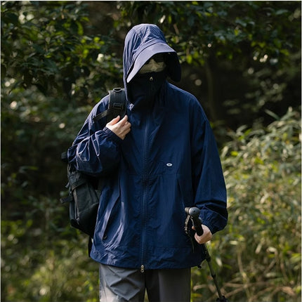 Sun Protection Clothing Men's Ice Silk Summer Thin Mountain Style Outdoor Functional Hooded Jacket Trendy Brand Loose Sun Protection Clothing