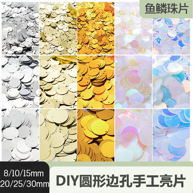 15mm round side hole bright piece hanging piece dance clothing bags and other clothing accessories diy accessories belly dance decorative piece