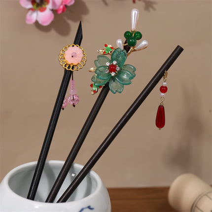 New Year Red Festive Chinese Style Hairpin Palace Style Tassel Walking Hair Hairpin Retro Hanfu Ancient Dress Cheongsam Hair Accessories Women