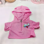 25cm barcelona bear clothes / W106 pink airplane sweatshirt