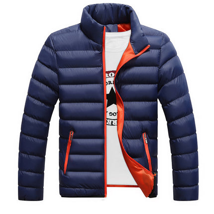 In-Stock 2023 Winter Casual Men's Cotton Jacket, Solid Color Cardigan, Urban Fit Cotton Coat, Cold-Proof, Plus-Size Design