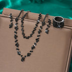 425+785+424-5 row ring black