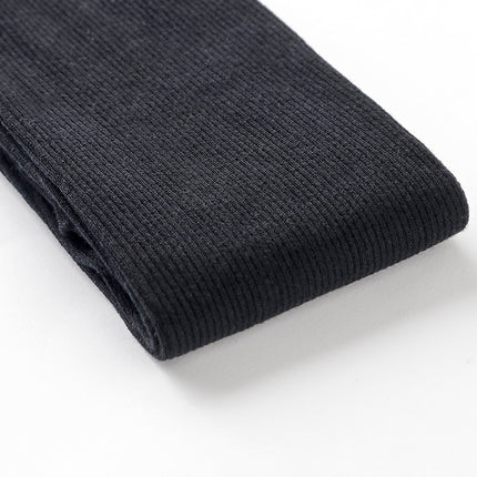 Cotton Vertical Stripe Thin Autumn and Winter Oat Rice White Slight Pressure Thin Elastic Leggings Women's Japanese Thin Pantyhose