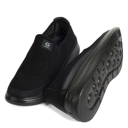 Spring and Autumn Men's Work Shoes Black Old Beijing Cloth Shoes Casual Polyurethane Soft Sole Middle-Aged and Elderly Dad Shoes