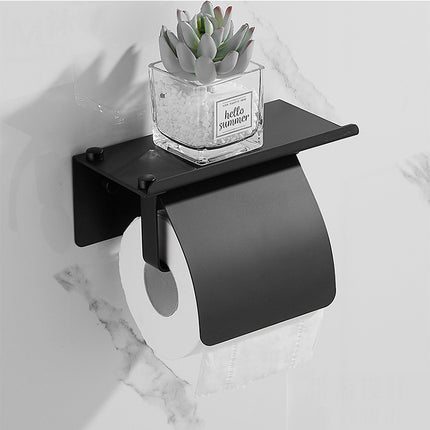 Stainless Steel Toilet Paper Towel Holder Mobile Phone Storage Rack Toilet Toilet Paper Box Public Punch-Free Roll Paper Towel Box