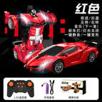 2.4g remote control transforming car + light + music + rechargeable battery + charging cable [red]