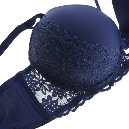 Lace Deep V Elegant Purple Push-Up Bra Shopee Amazon Luxury Adjustable Burgundy Shaping Bra
