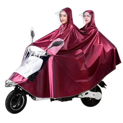 [New Listing] Raincoat Electric Car Motorcycle Increased Thickening and Long Anti-Rainstorm Double Riding Poncho