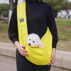 Yellow polyester bag plus mobile phone pocket