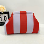 Thick stripes [bright red + light purple] / 30*22*9cm
