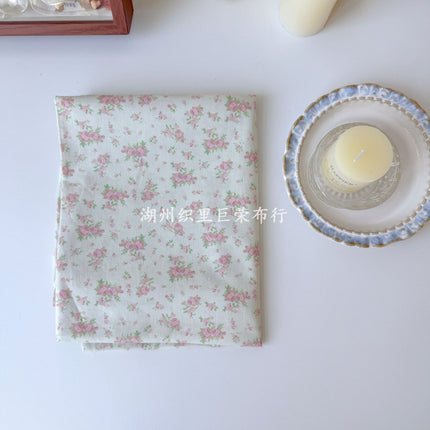 All-Cotton Digital Direct-Print Floral Fabric Korean-Style Fresh Pure Cotton Fabric Women's and Children's Clothing Scrunchie DIY Bag