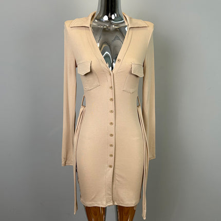 South Korea Dongdaemun new Korean drama heroine ~ sexy figure ribbon split hip dress se
