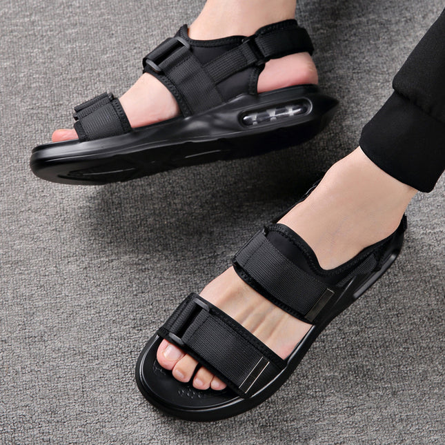 Summer Sandals Fashion Set Feet Beach Shoes Casual All-match Mesh Breathable Shoes Lightweight Soft Sole Outdoor Men's Shoes
