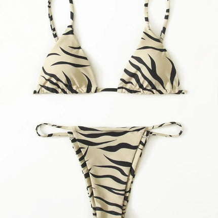 Yiyou 2025 New Multi-Color Bikini Sexy Simple Stripesd Strap European and American Sexy Three-Point Bikini