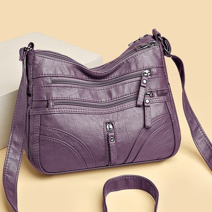 New Cross-Border Foreign Trade Bags, Versatile Women's Bags, Crossbody Bags, Fashionable Soft Leather Texture, Large-Capacity Shoulder Bags, Mother Bags